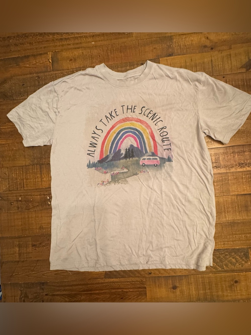 NATURAL LIFE Scenic Route Rainbow Graphic Tee
